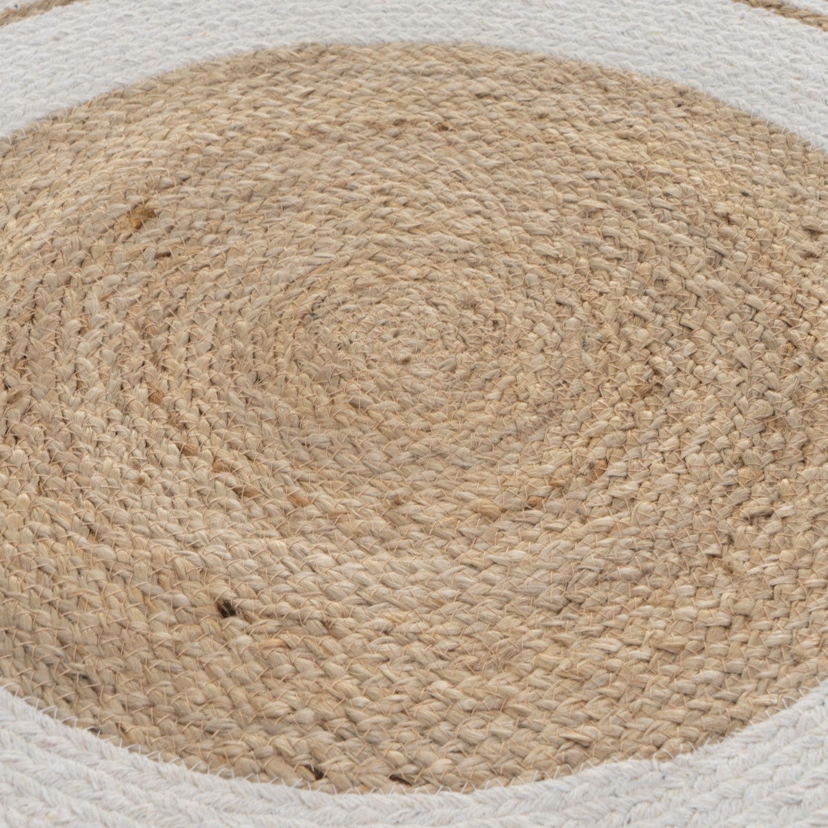 Alfombra redonda de yute natural de 90cm