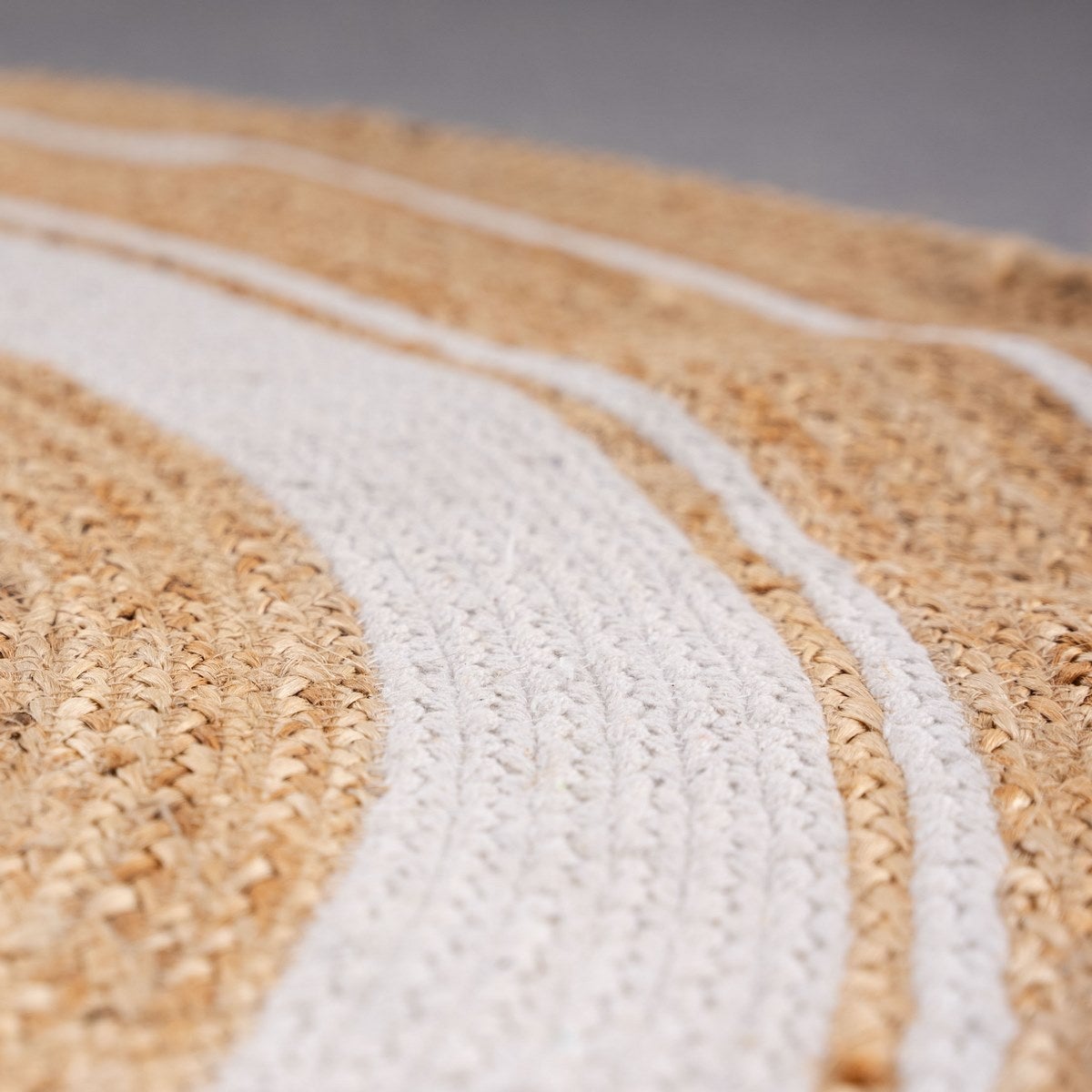 Alfombra redonda de yute natural de 90cm