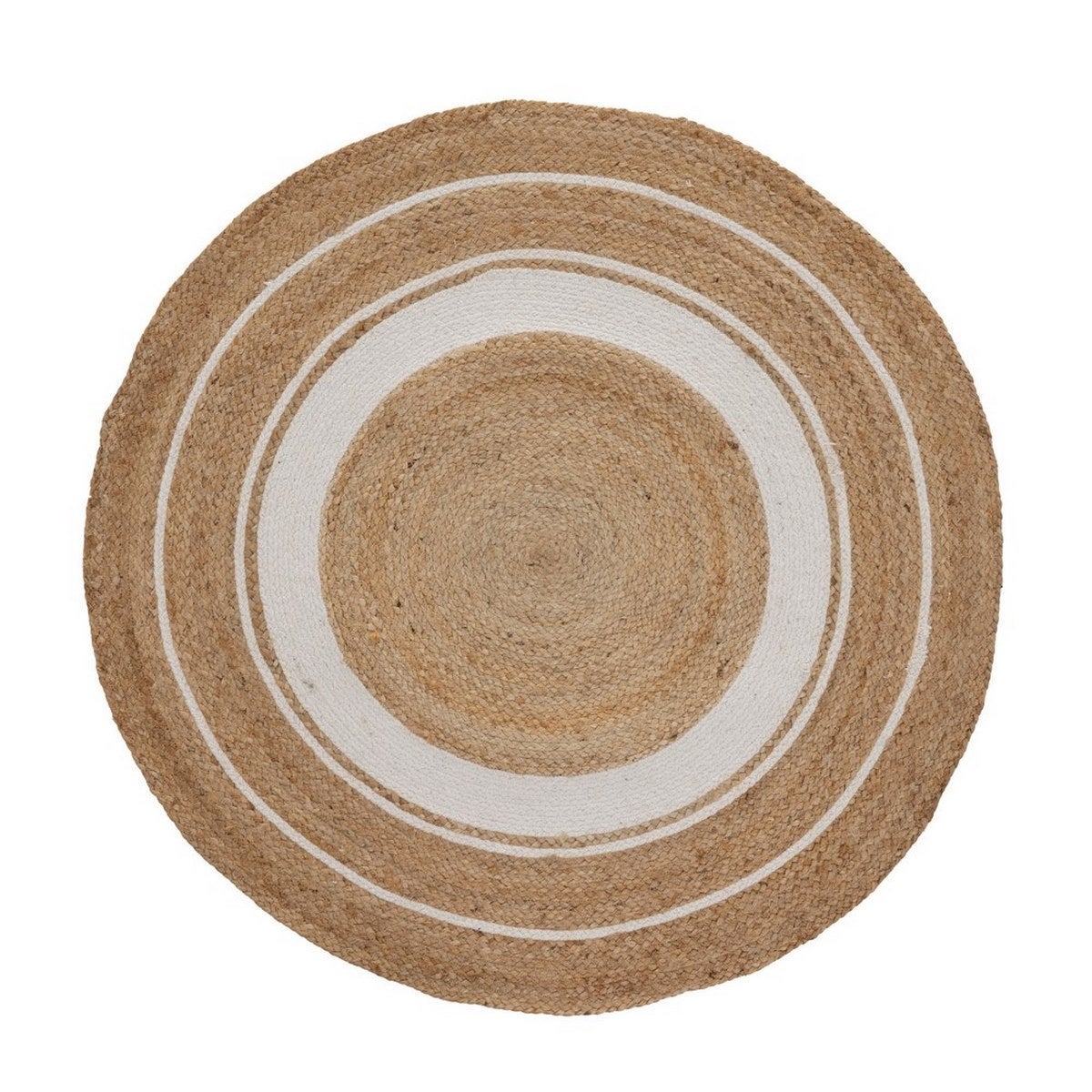 Alfombra redonda de yute natural de 100cm