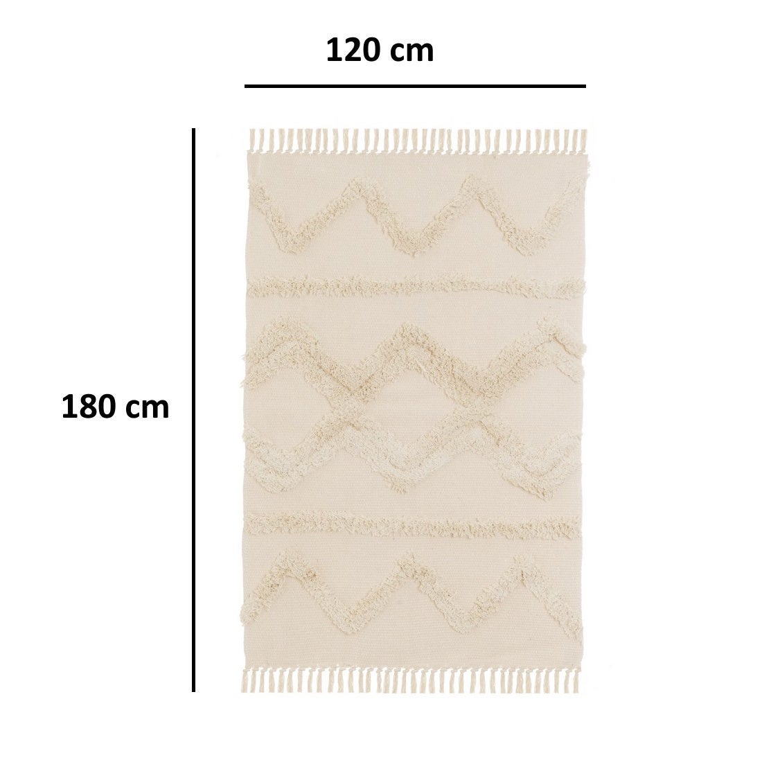 Alfombra de algodón natural beige