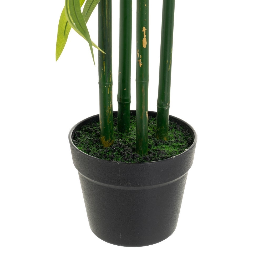Planta artificial de bambú verde en maceta plástico 147 cm