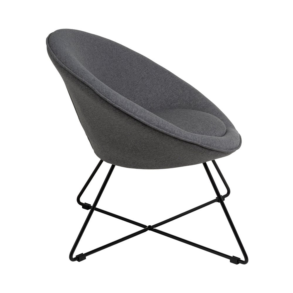 Sillón circular gris oscuro