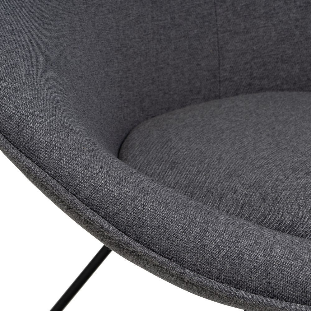 Sillón circular gris oscuro