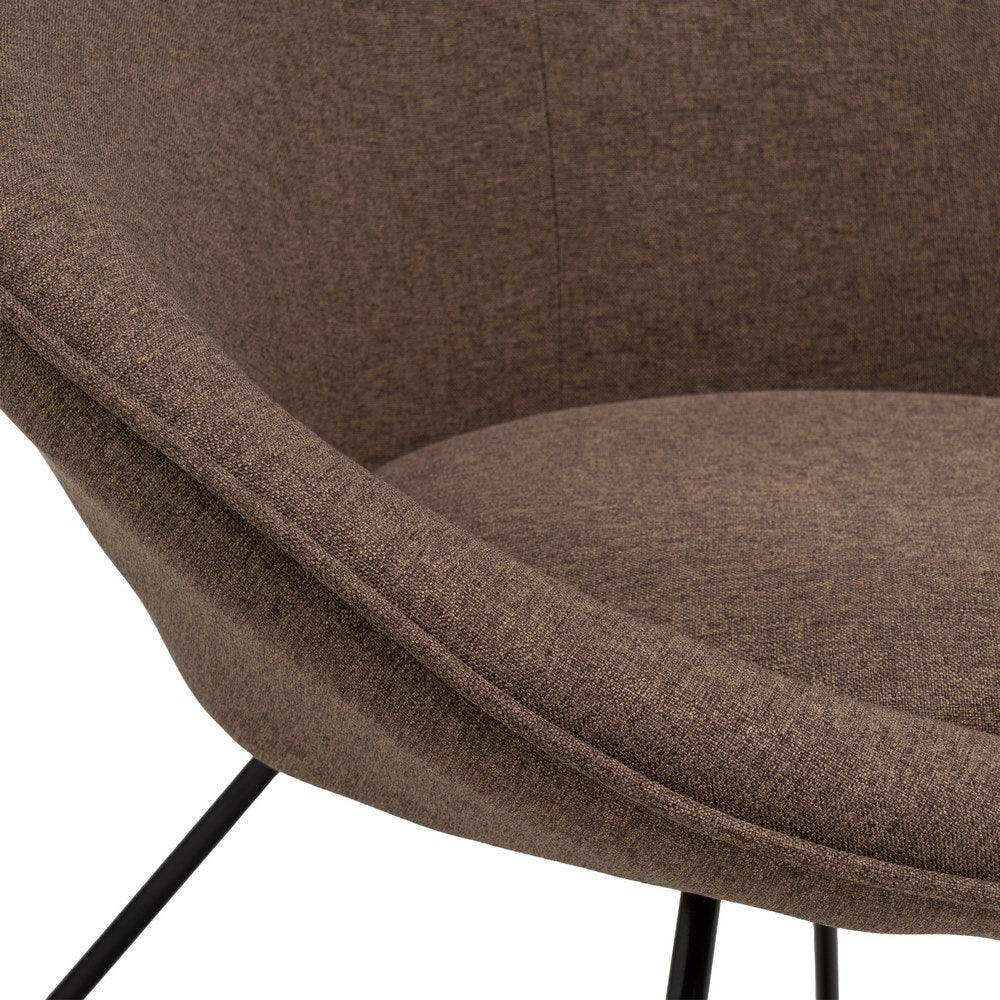 Sillón circular marrón