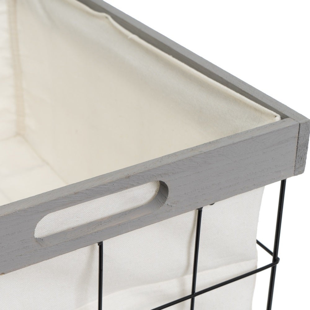 Set de 5 cestos grises