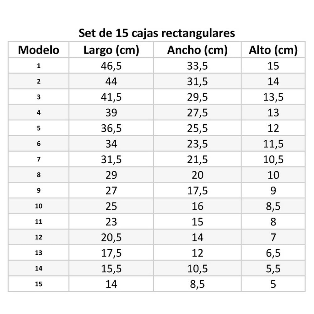 Set de 15 cajas de cartón blancas  decoradas