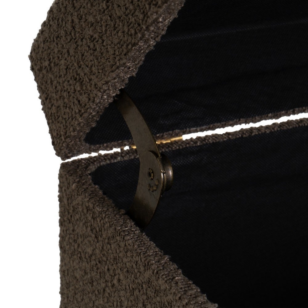 Set de 3 baúles tapizados en color marrón y blanco