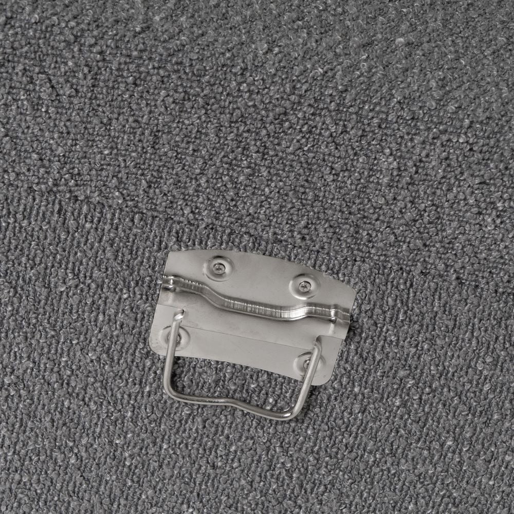 Set de 3 baúles tapizados en color negro y gris