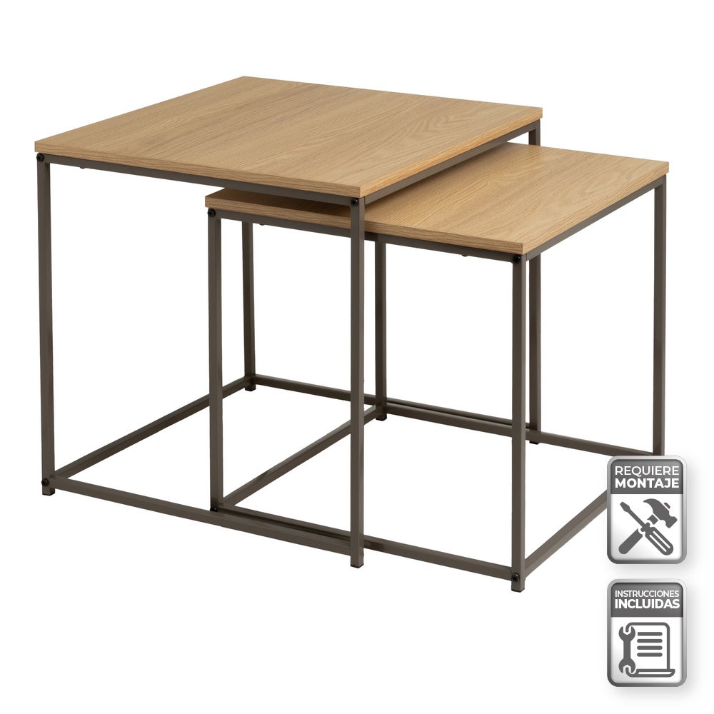 Set de 2 mesas auxiliares nido Urban