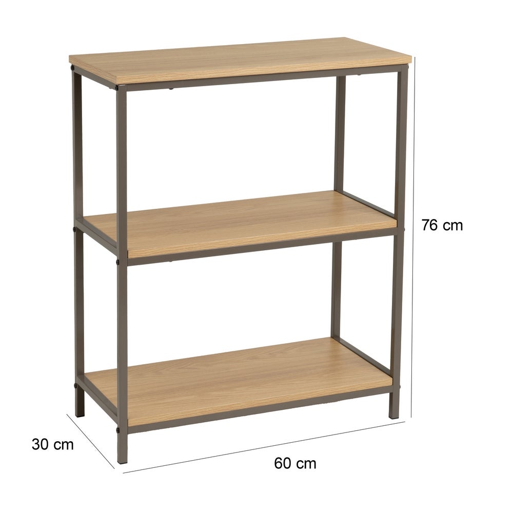 Estantería natural con 3 baldas