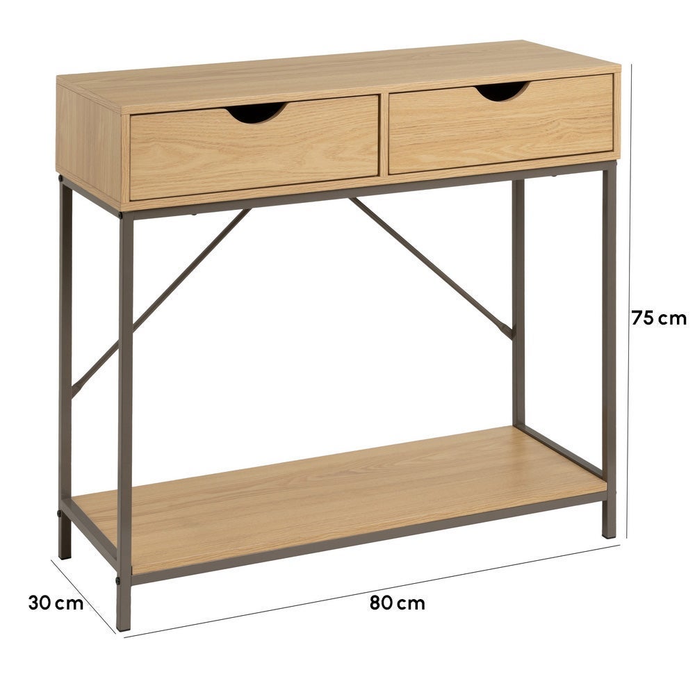 Consola Urban Moka con 2 cajones