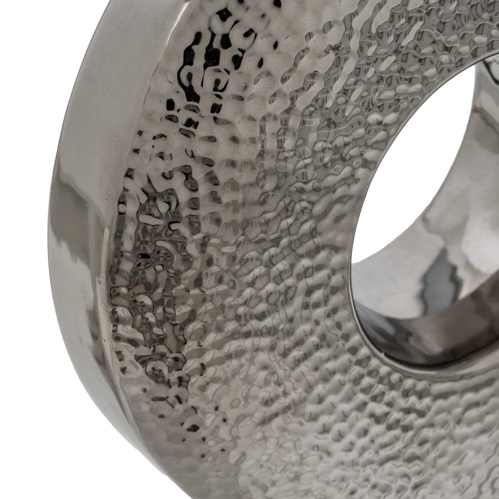 Lámpara de mesa plateada