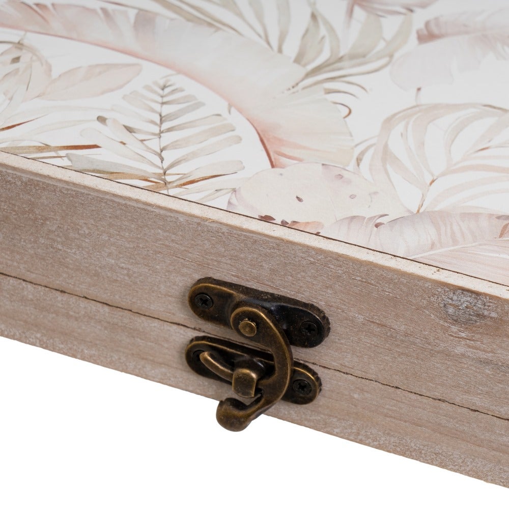 Tapa contador Hojas Beige de madera