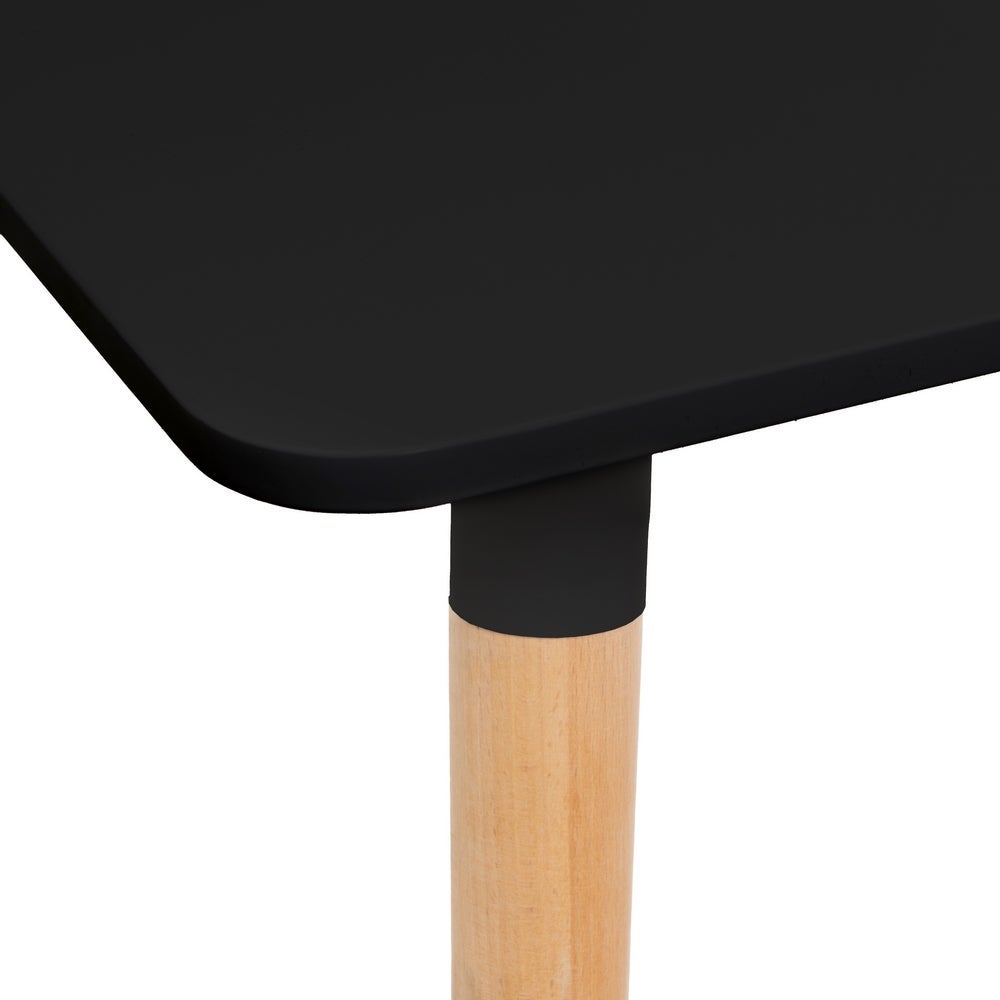 Mesa de cocina negra de 80cm