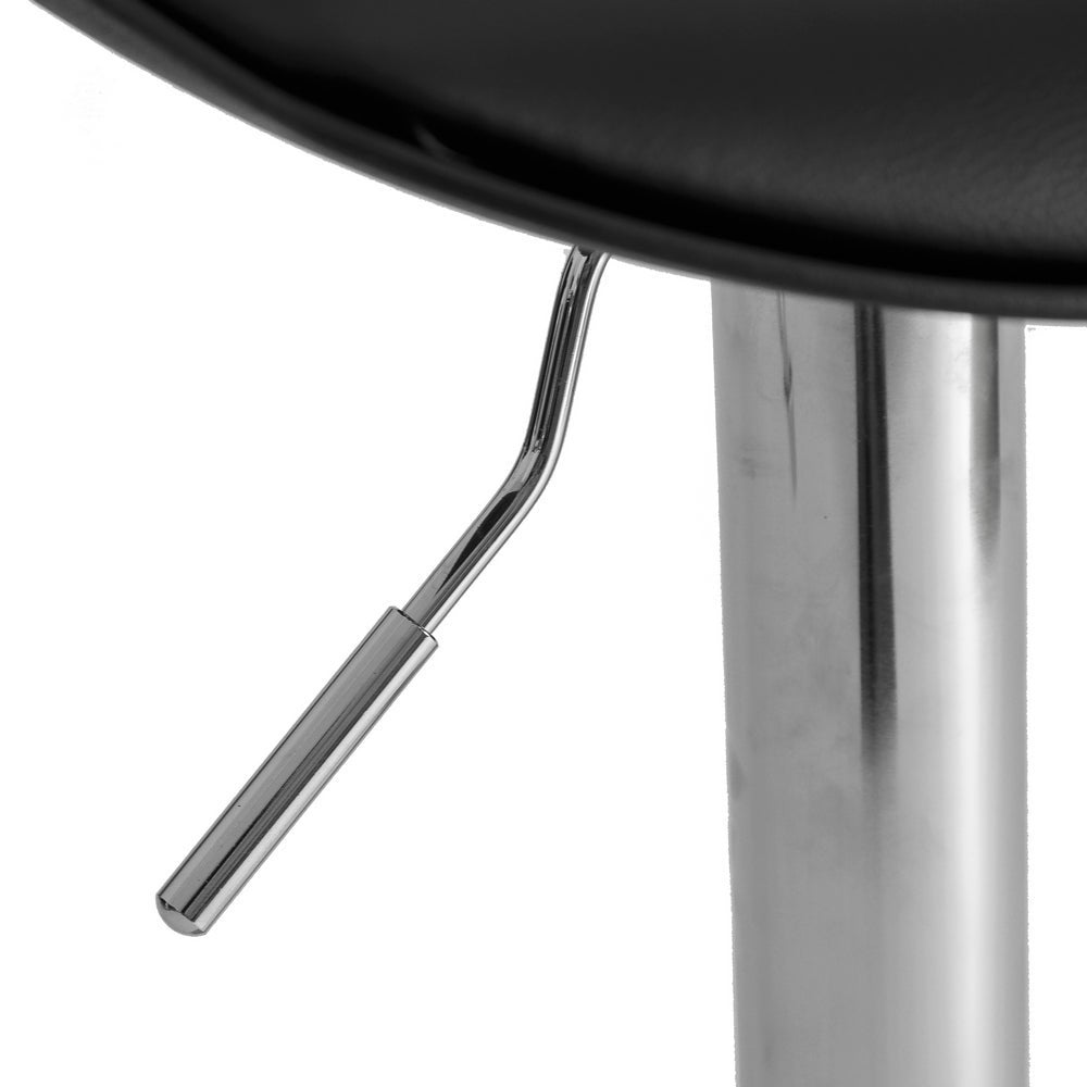 Taburete giratorio con respaldo negro de 104 cm