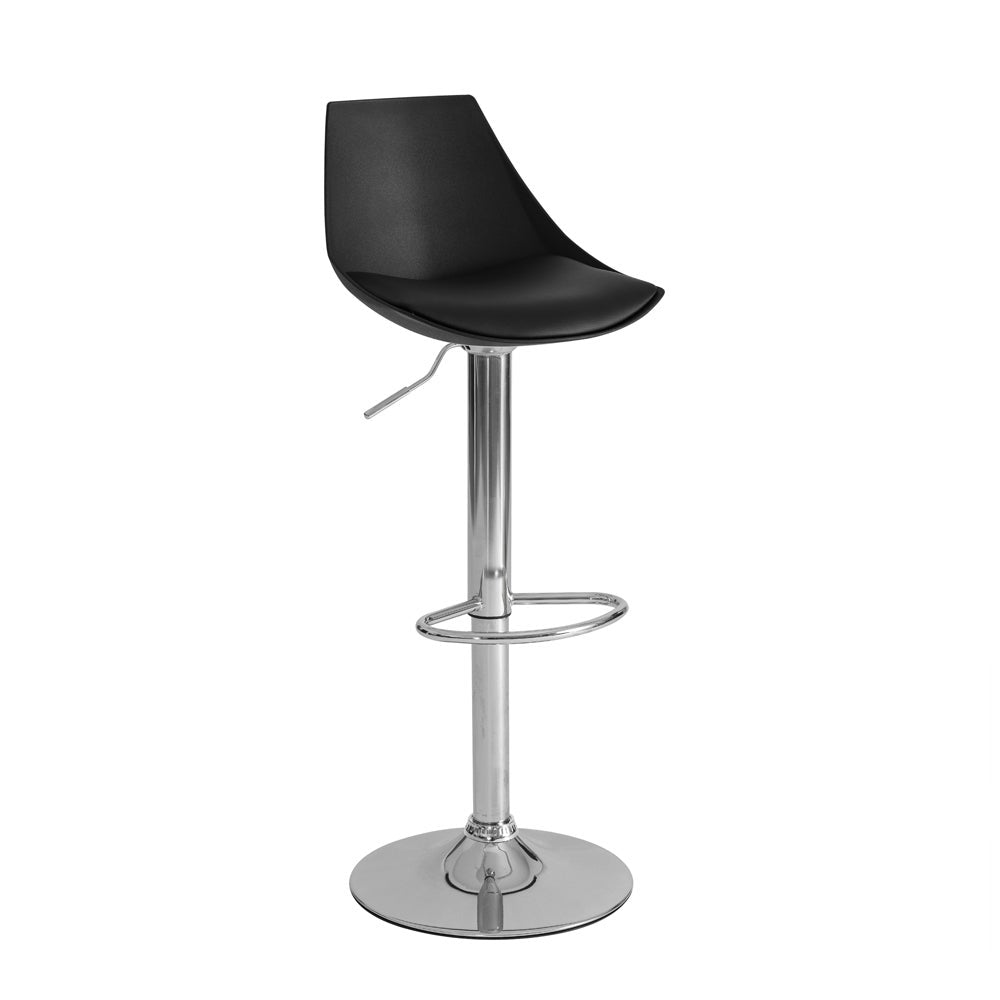 Taburete alto giratorio ajustable en altura con pie de metal