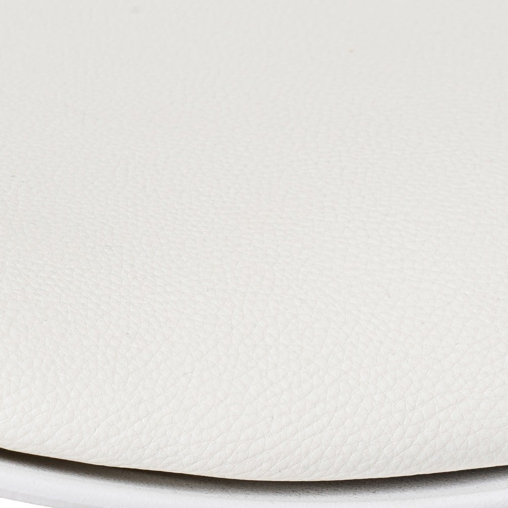 Taburete giratorio con respaldo blanco de 104 cm