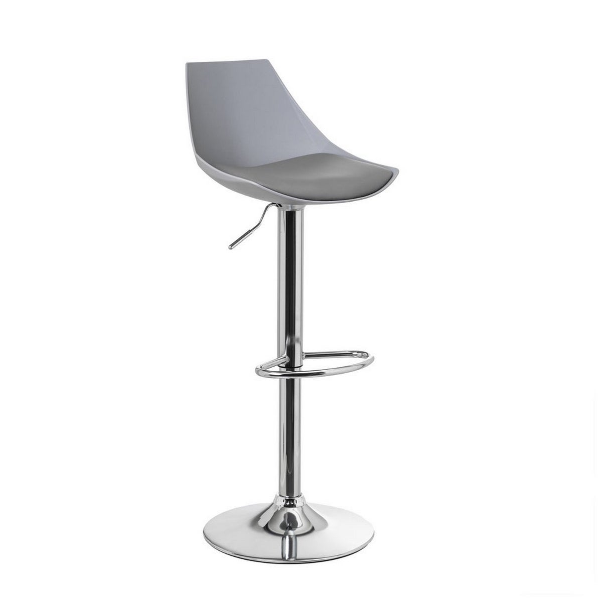 Taburete alto giratorio ajustable en altura con pie de metal