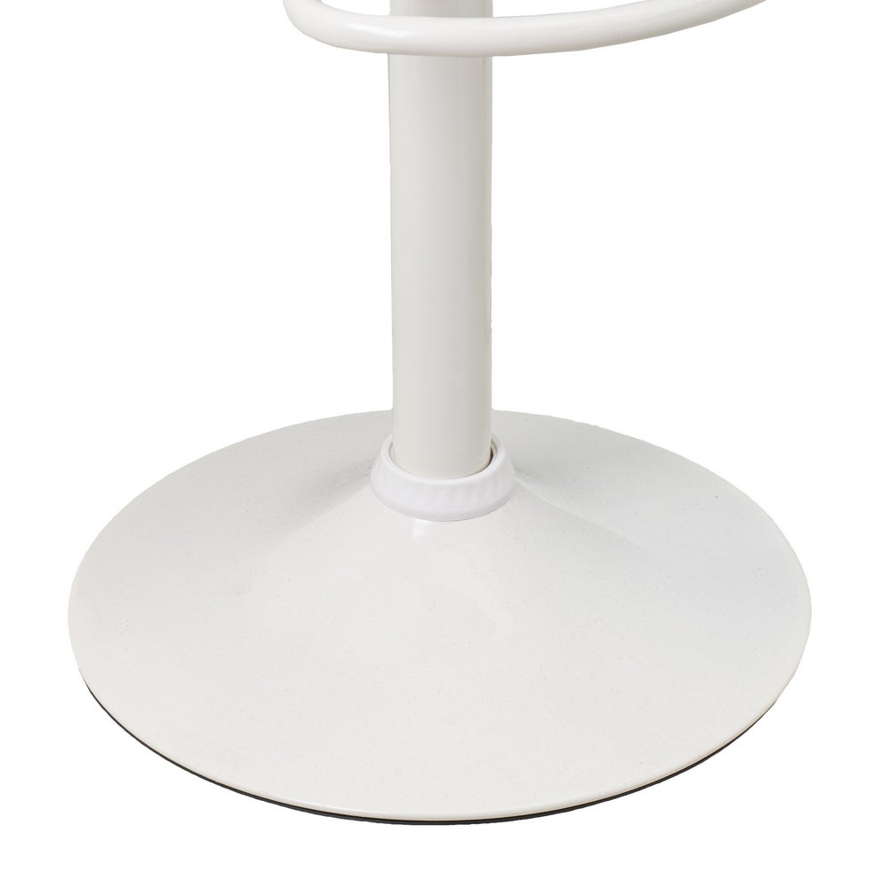 Taburete giratorio con respaldo blanco de 104 cm