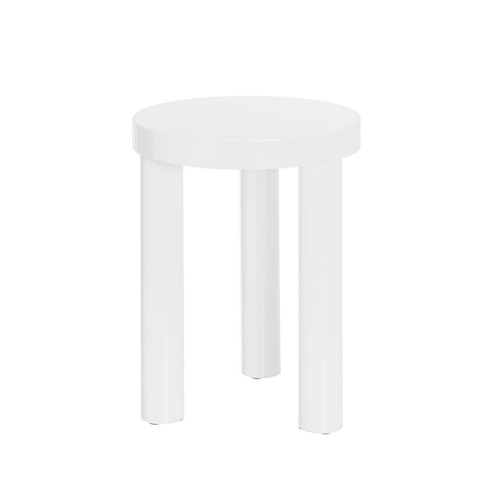 Mesa auxiliar redonda blanca