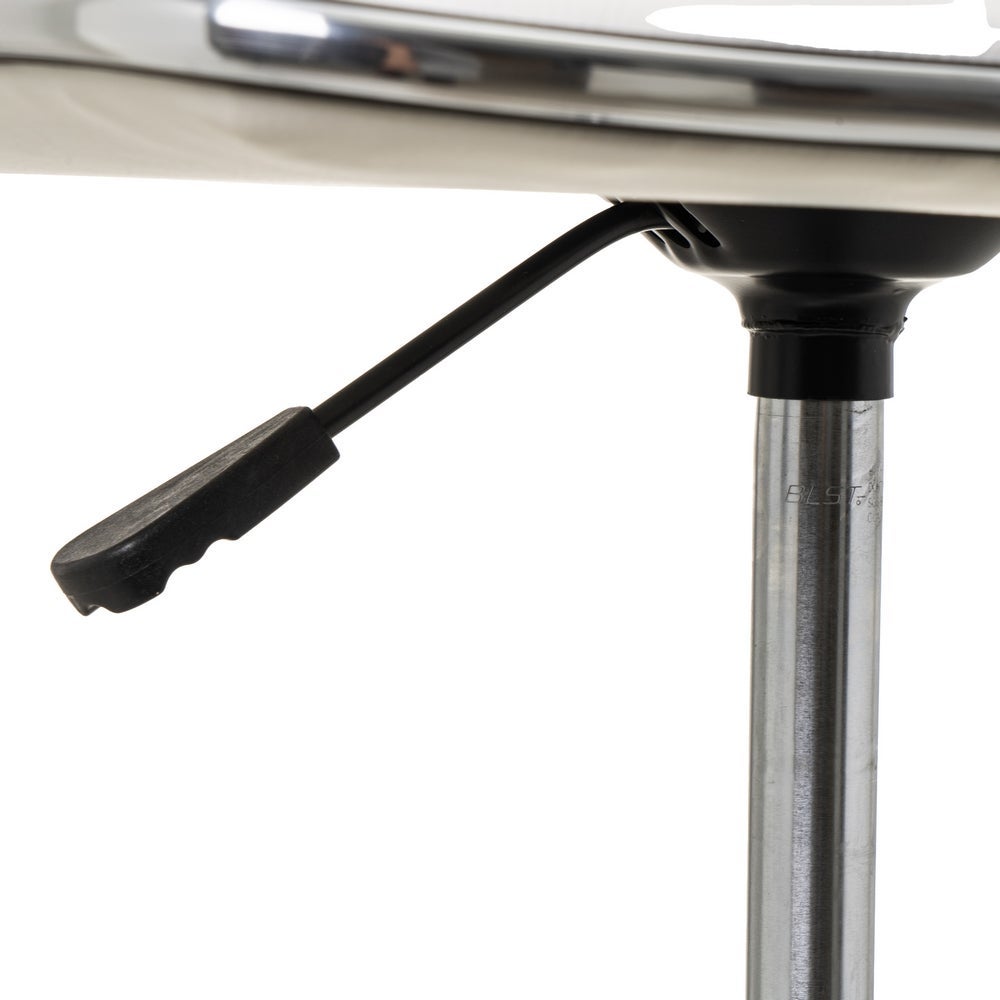 Silla de escritorio con ruedas blanca de polipiel