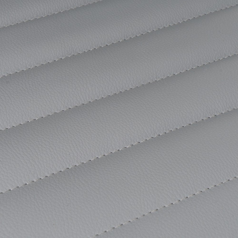 Silla de escritorio con ruedas gris de polipiel