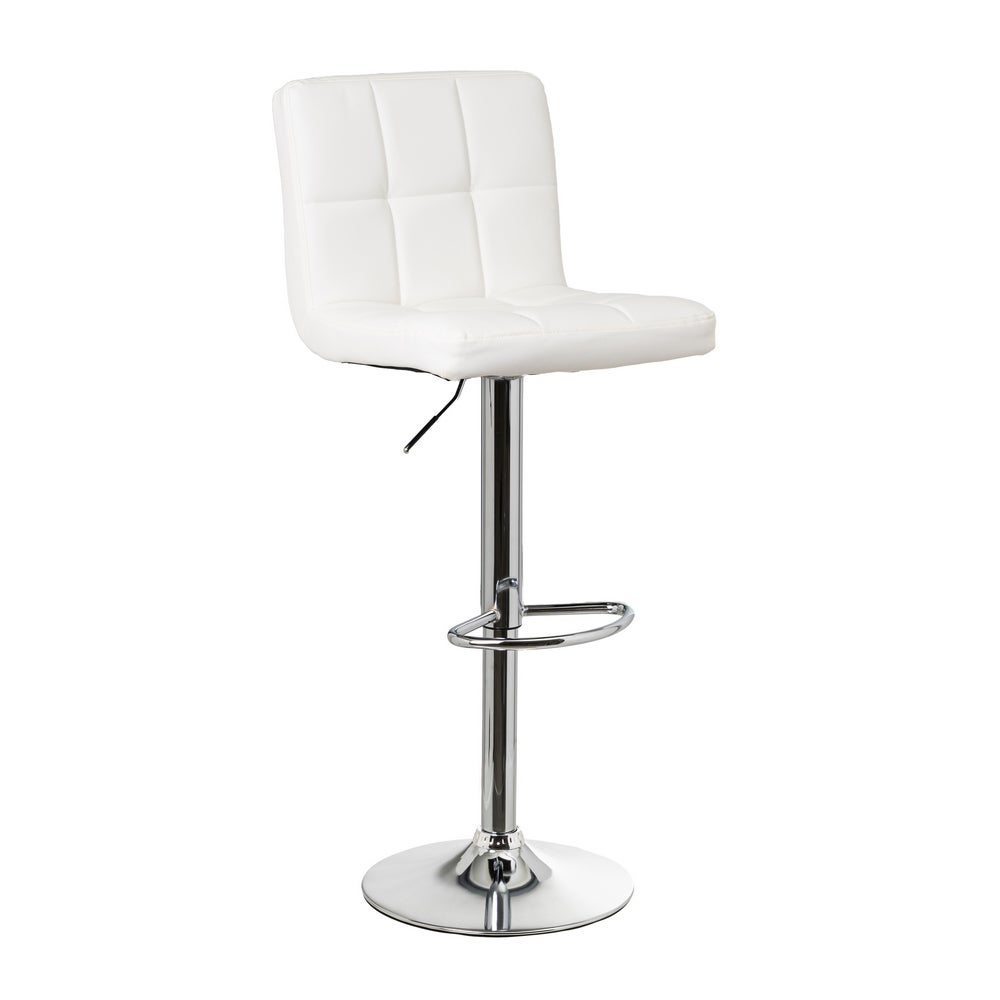 Taburete giratorio blanco