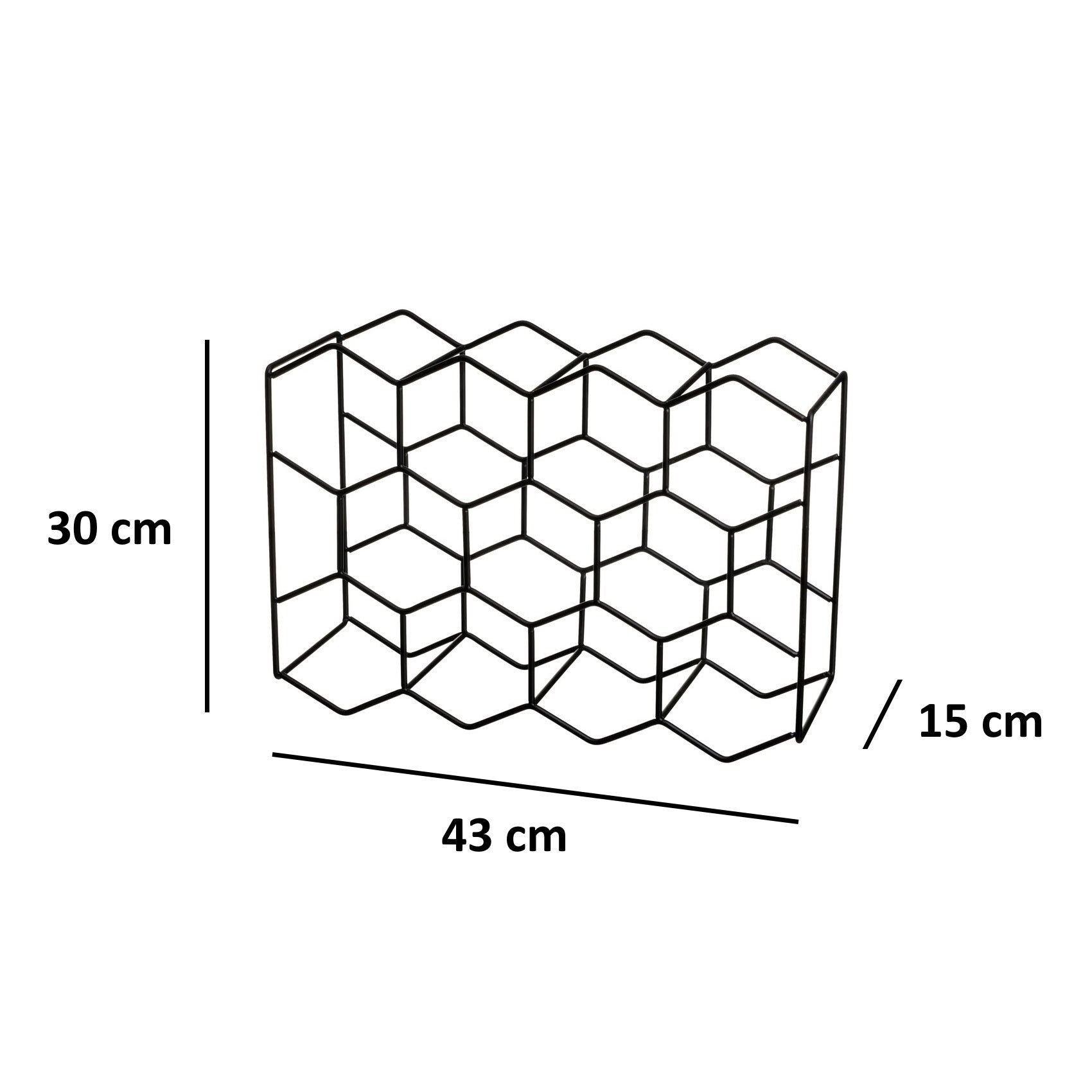 Botellero negro para 11 botellas