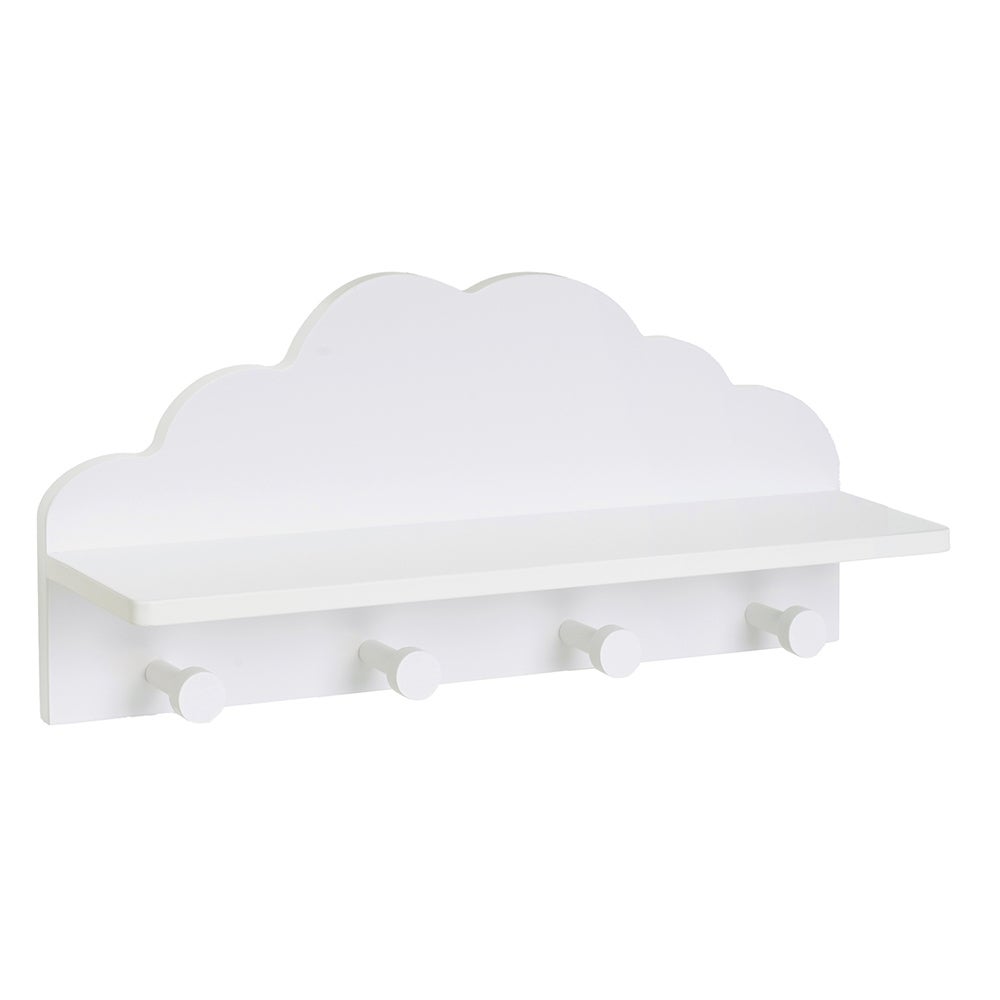 Perchero de pared nube blanco