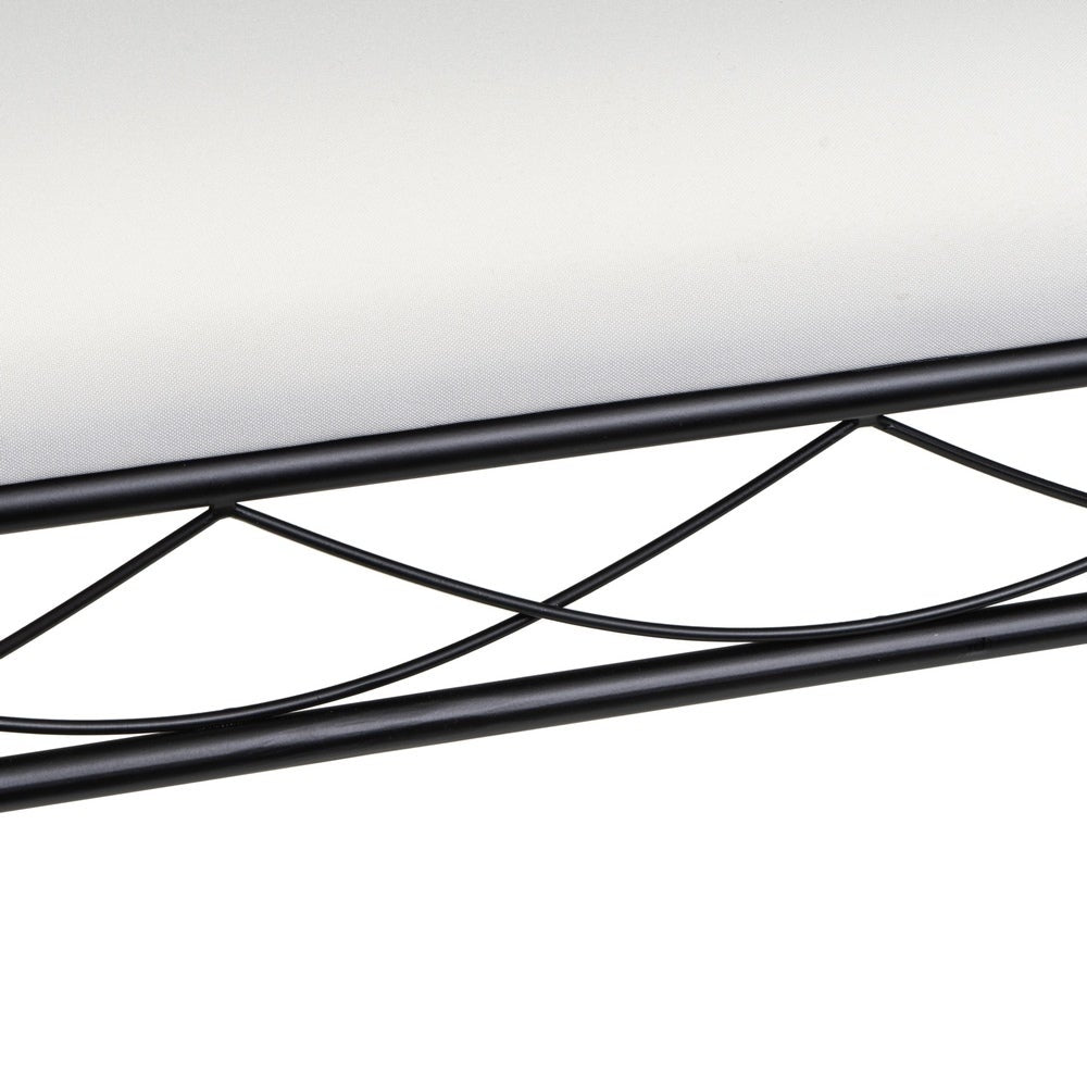 Banqueta de dormitorio negra de 115cm