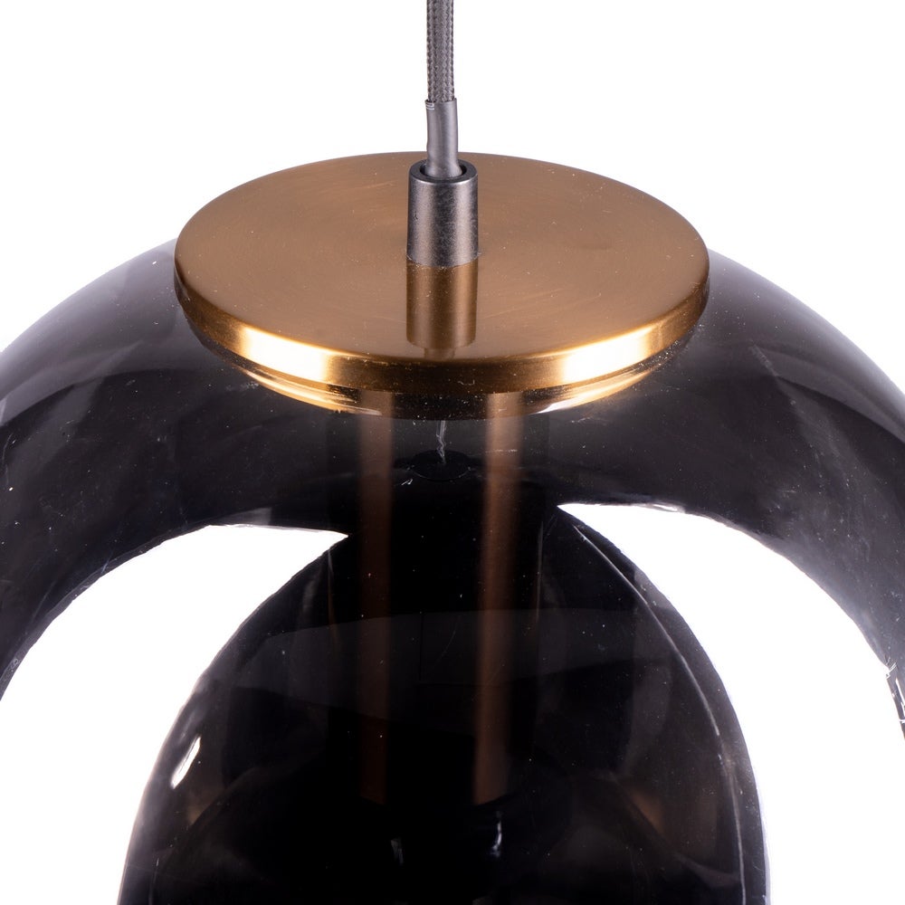 Lámpara de techo de cristal gris plata