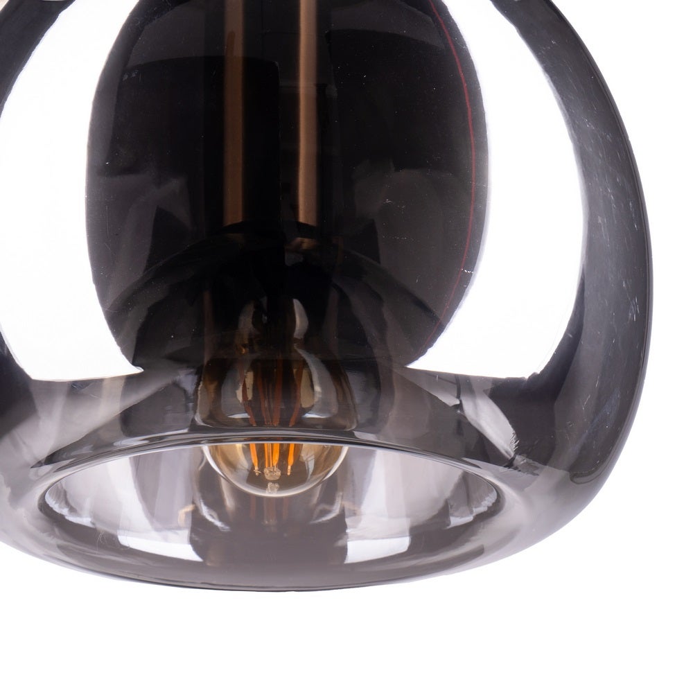 Lámpara de techo de cristal gris plata