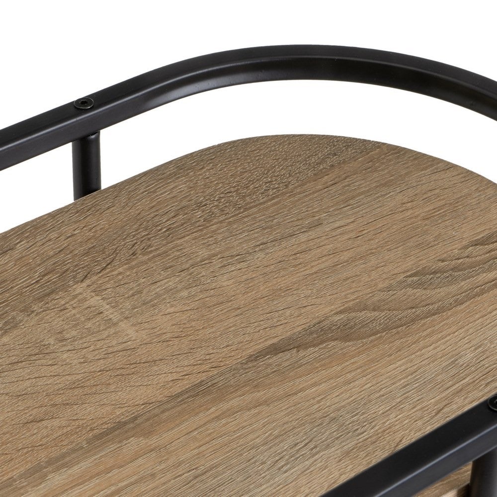 Estantería negra con 3 baldas