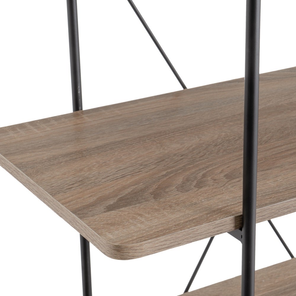 Estantería negra con 4 baldas