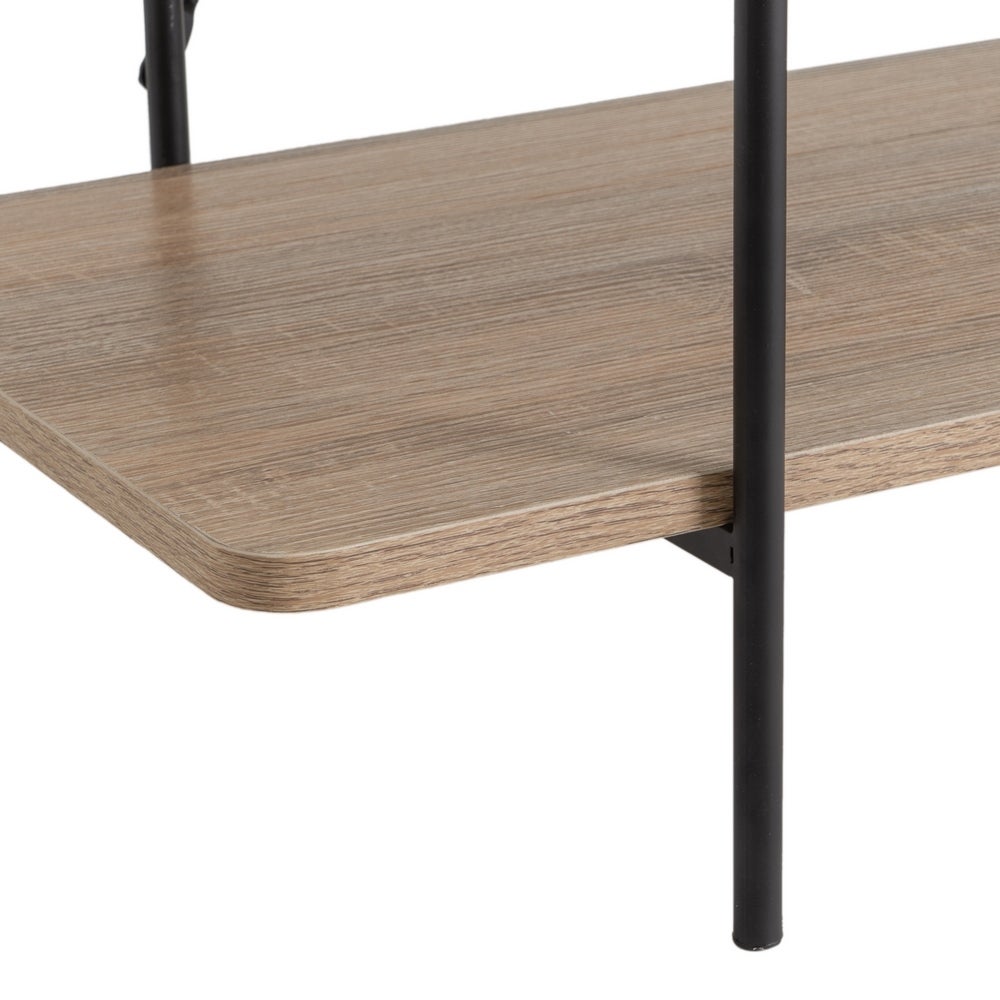 Estantería negra con 4 baldas