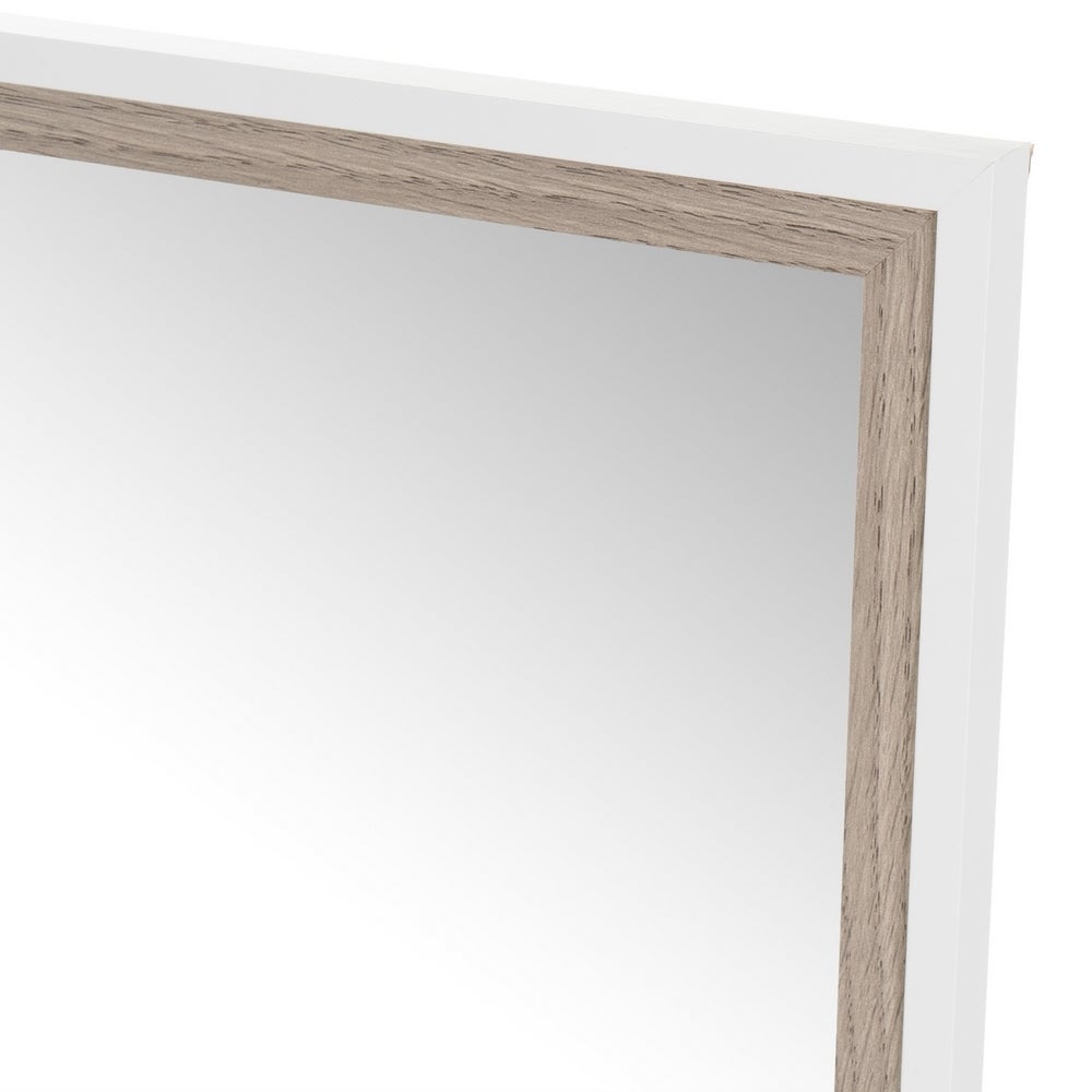 Espejo de pared blanco y gris