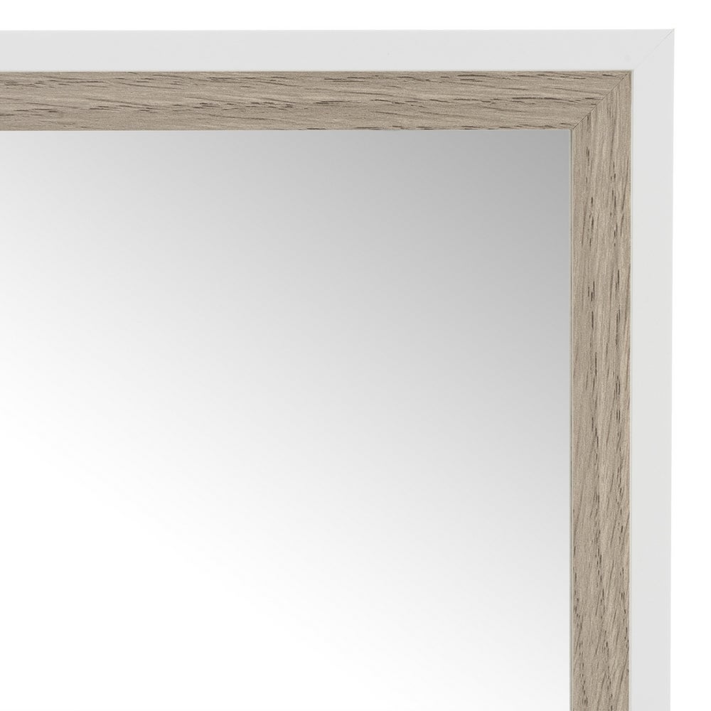 Espejo de pared blanco y gris