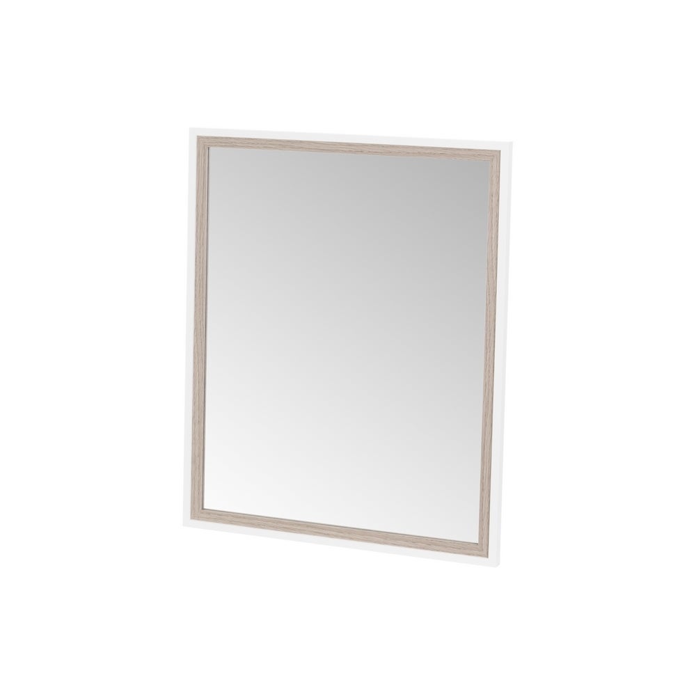 Espejo de pared blanco y gris