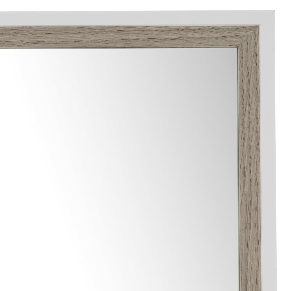 Espejo de pie blanco y gris de 154 cm