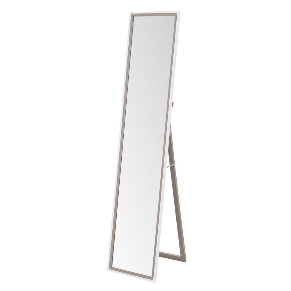Espejo de pie blanco y gris de 154 cm