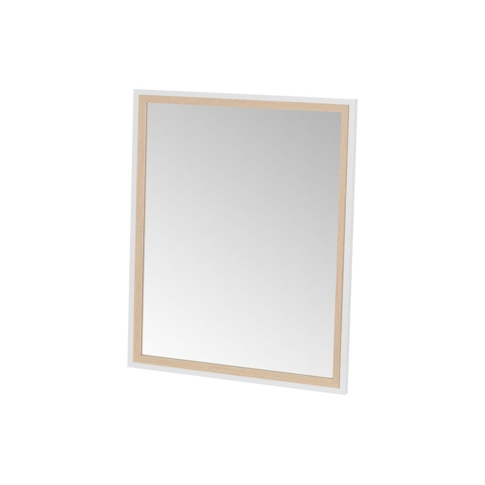 Espejo de pared blanco y natural