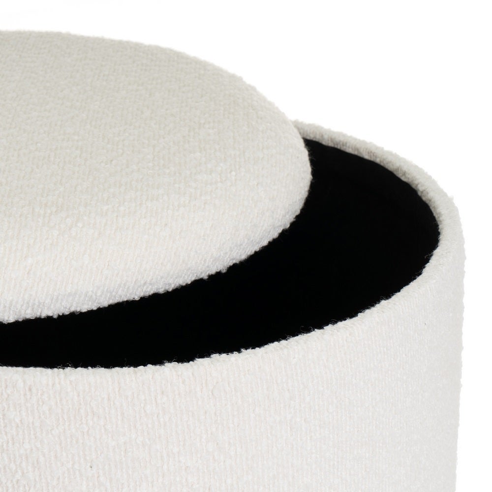 Set de 2 puffs blancos con almacenaje