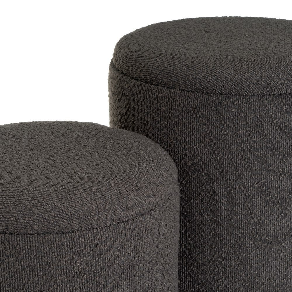 Set de 2 arcón  gris oscuro con almacenaje