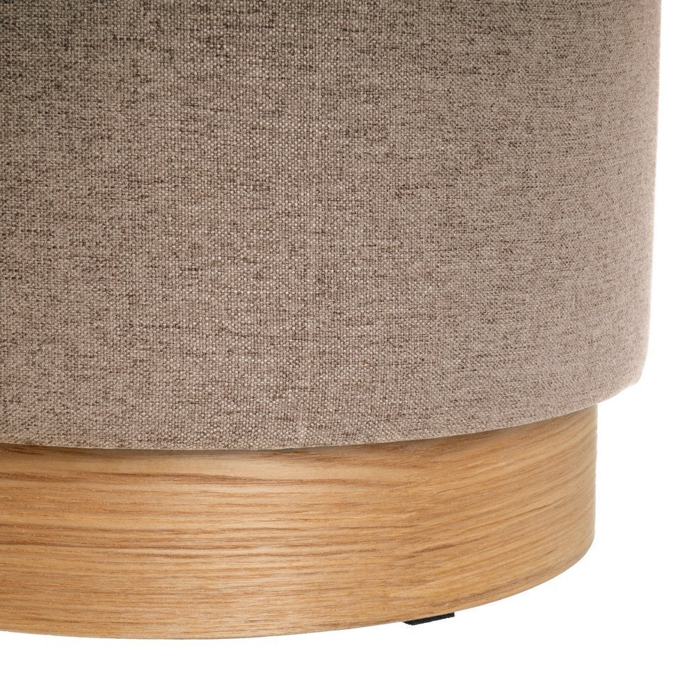 Set de 2 puffs de en lino beige con almacenaje