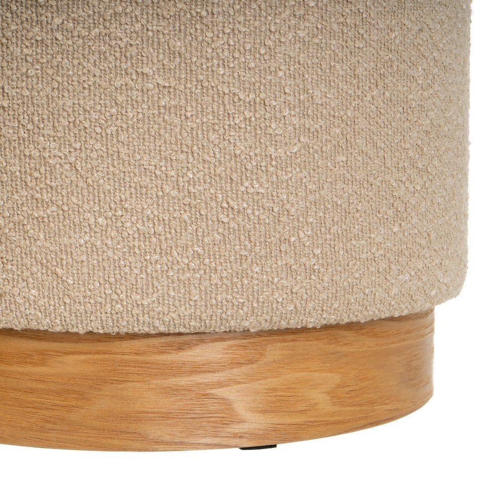 Set de 2 puffs beige con almacenaje