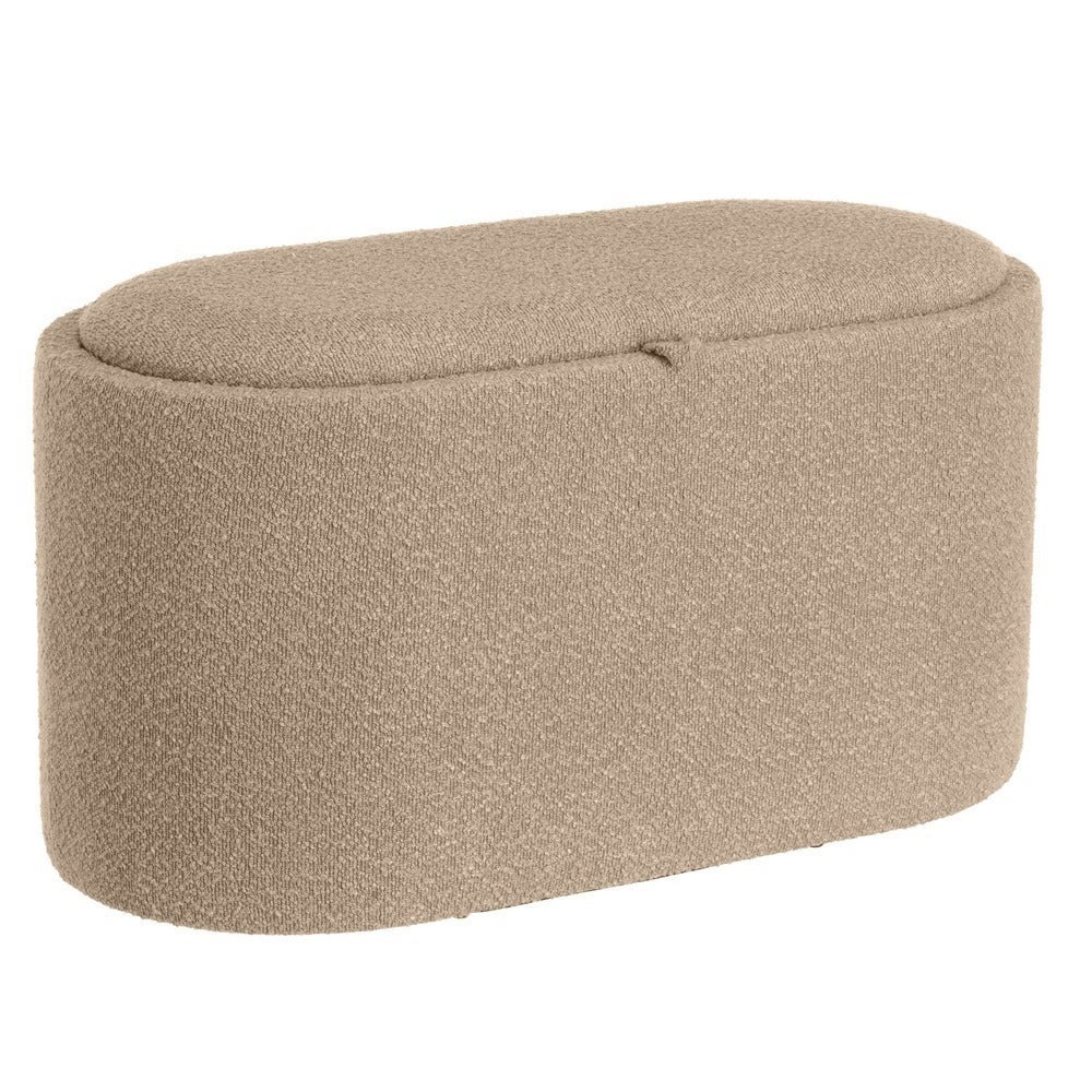 Puff beige con almacenaje