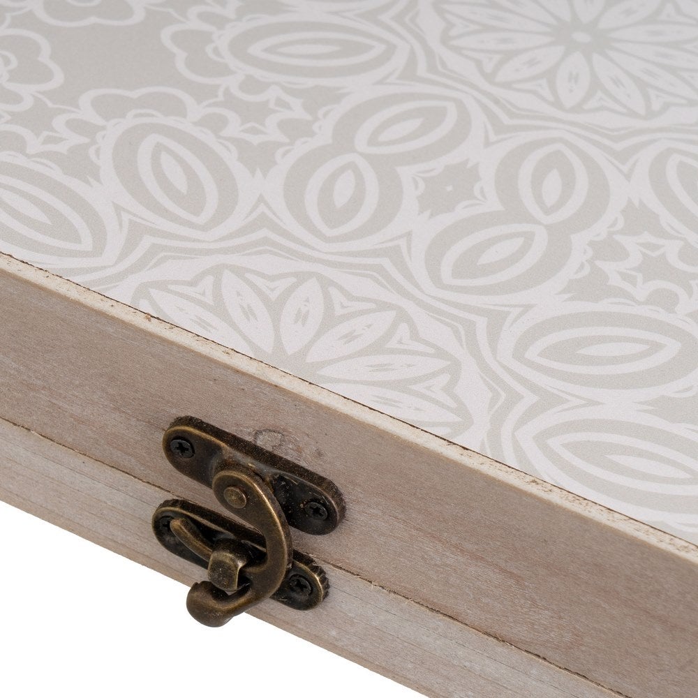 Tapa contador con geometría beige