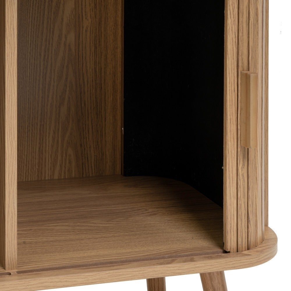 Estantería Elia de MDF color roble con 2 puertas de 80x40x172 cm
