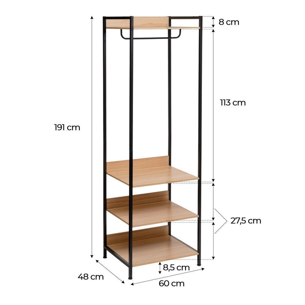 Armario modular Urban con barra y 3 estantes