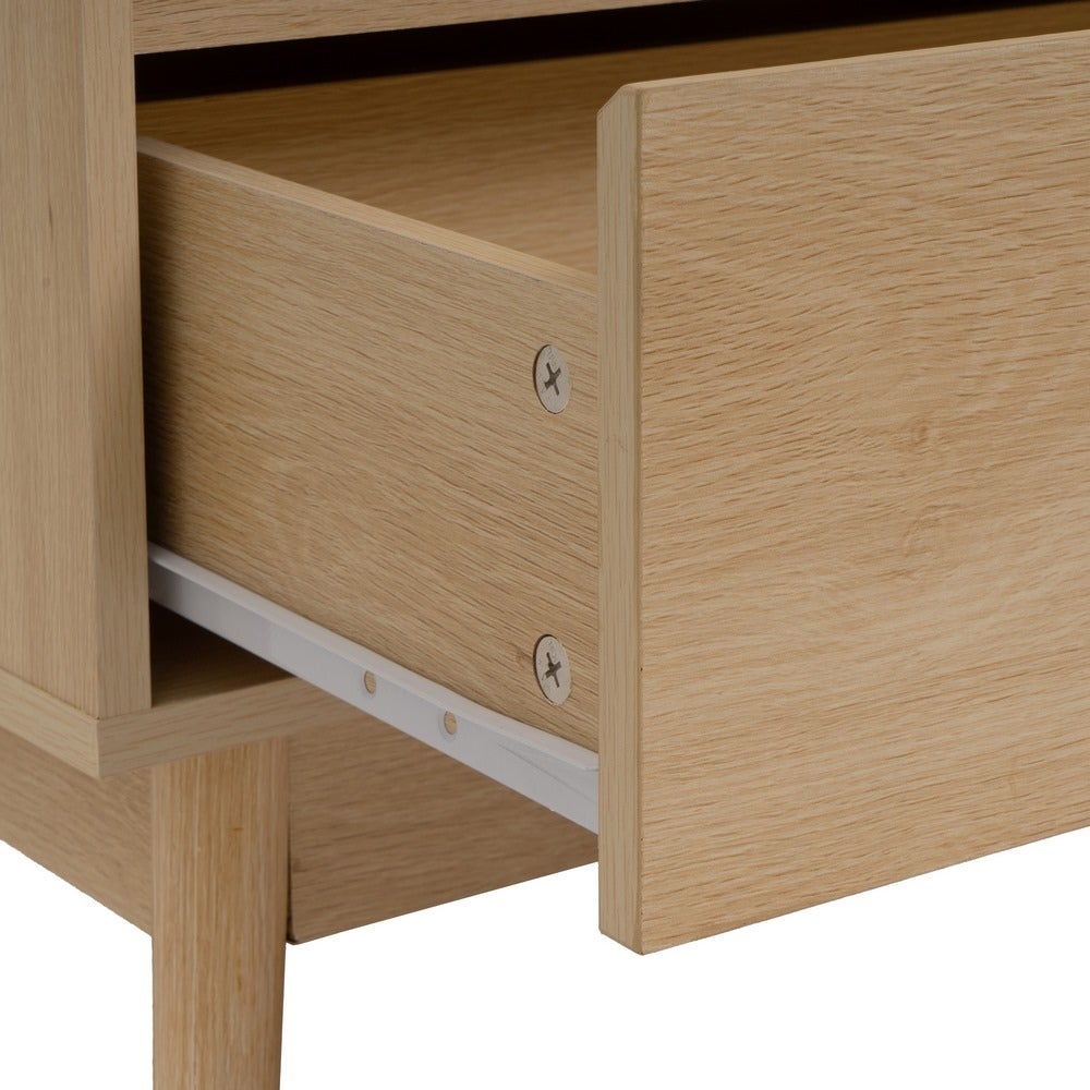 Cómoda Naroa de Madera color Natural con 3 Cajones de 80x40x80 cm